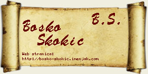 Boško Skokić vizit kartica